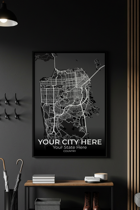 30+	Contemporary House Aesthetic Interior Configurations: Personalizable Maps Artworks - Rochag