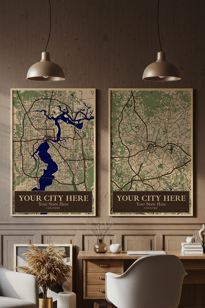 32+	Office Decoration	Options: Custom Wall Art Maps