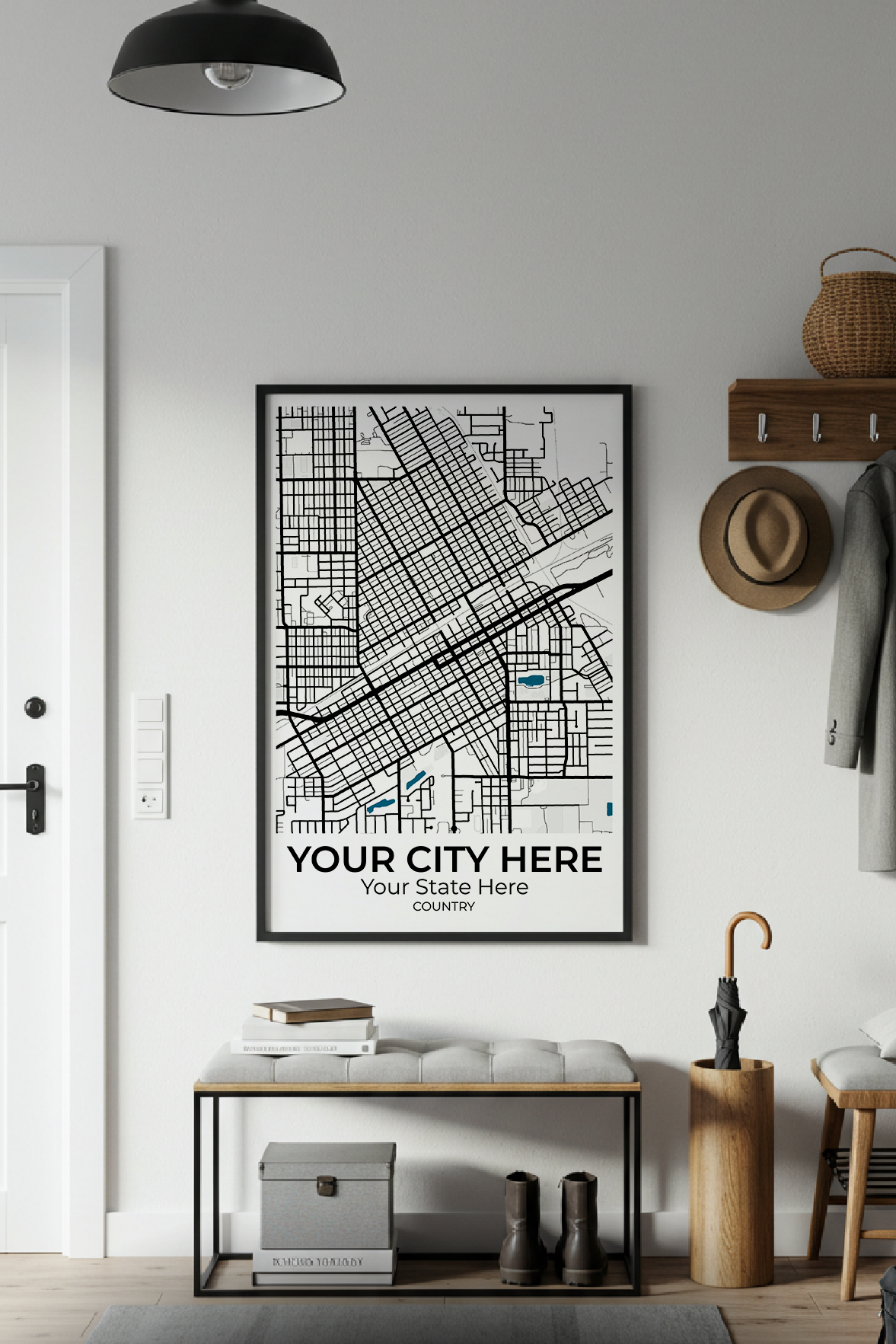 32+	Decorations For Home Minimal	Combinations: Personalizable Framed Maps - Rochag