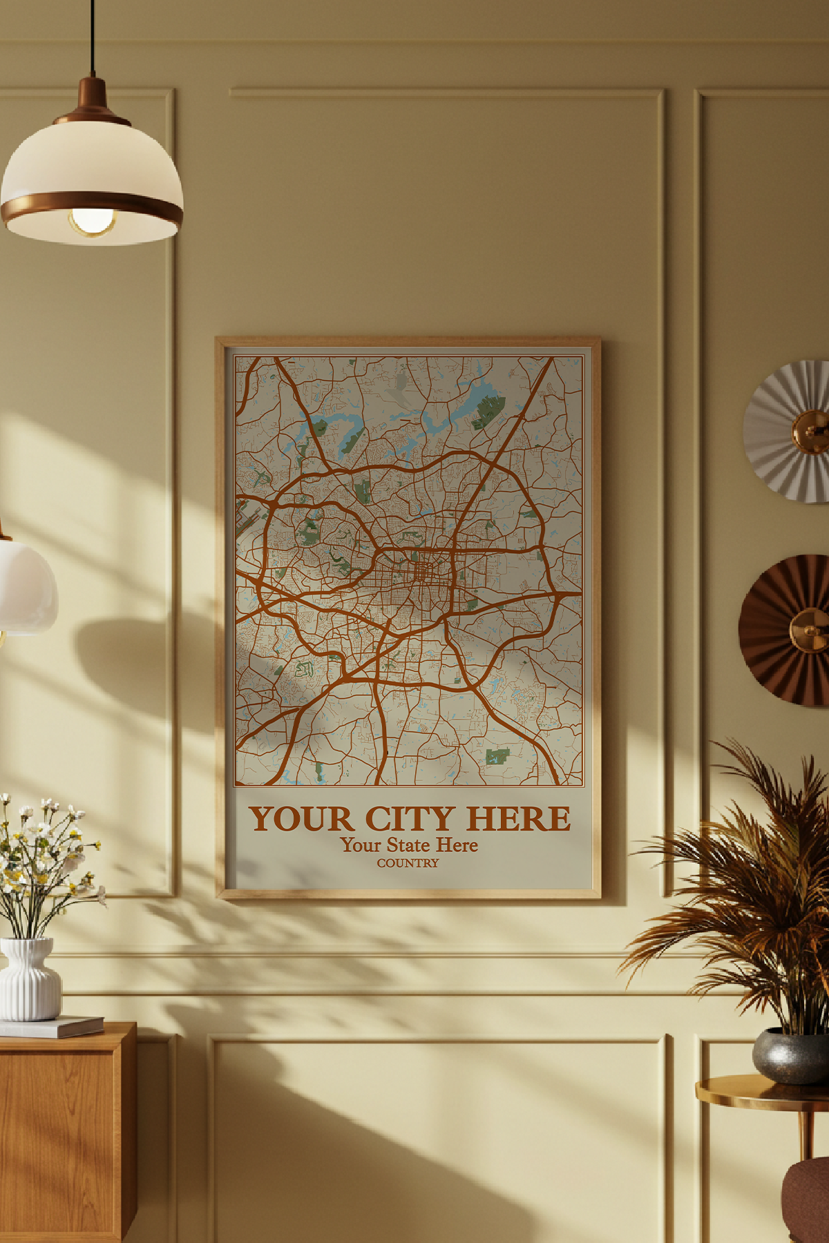 32+	Hall Decoration Ideas Houses Options: Custom Wall Art Maps