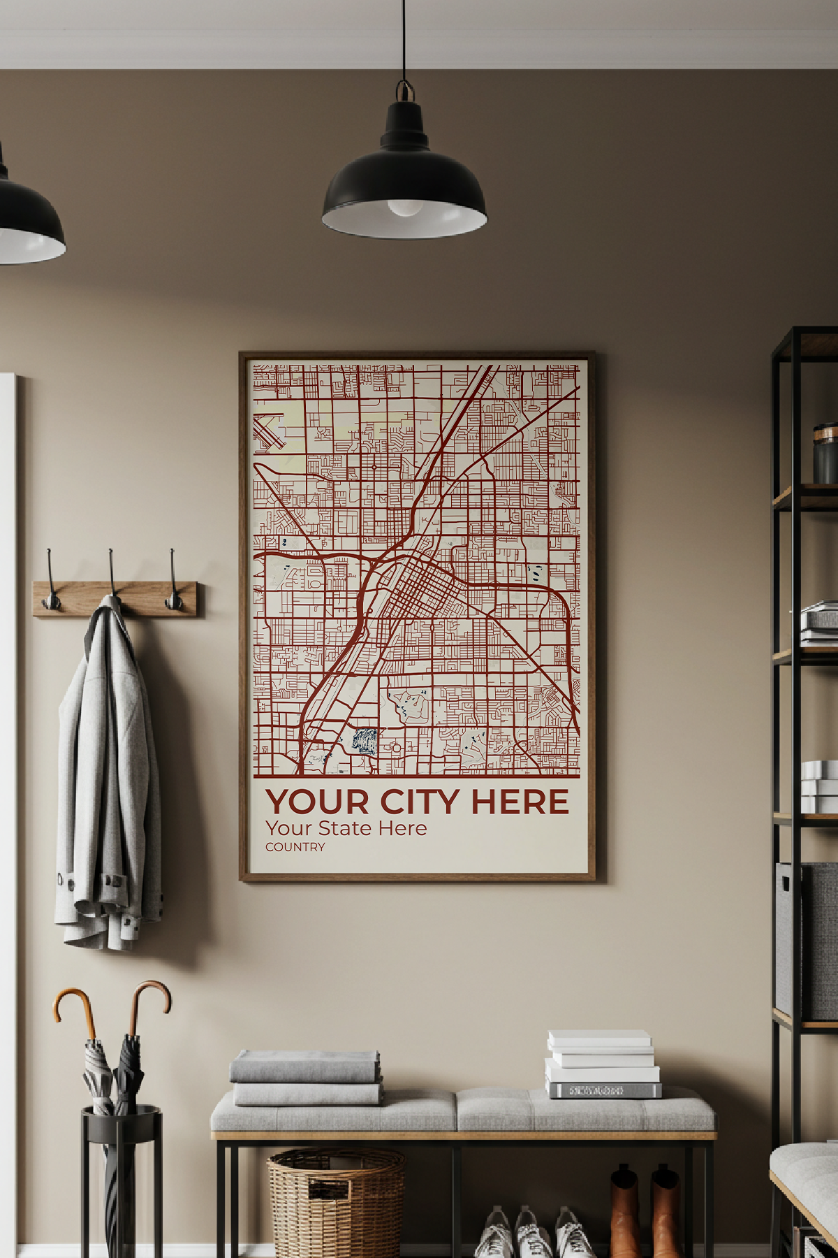 32+	Modern Home Decor Art Possibilities: Custom Wall Decor Maps - Rochag