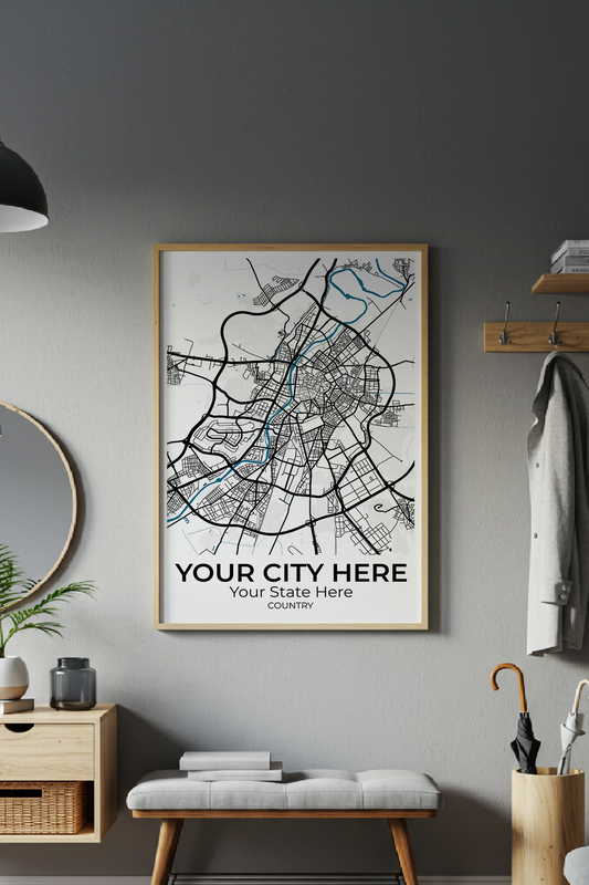 32+	Modern Home Decor For Small Homes Combinations: Personalizable Framed Maps - Rochag