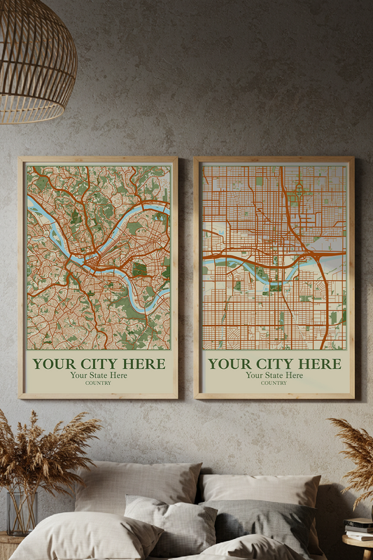 40+ Framed Art Above Bed Combinations: Personalizable Framed Maps