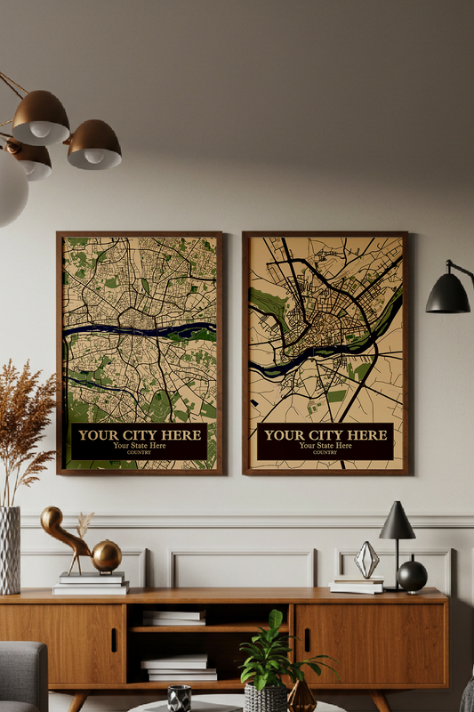 34+	Living Room Inspiration Configurations: Personalizable Maps Artworks