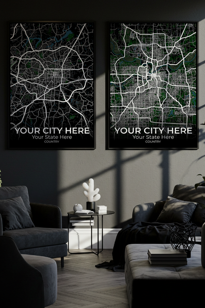 36+	Contemporary Wall Art Ideas Combinations: Personalizable Framed Maps