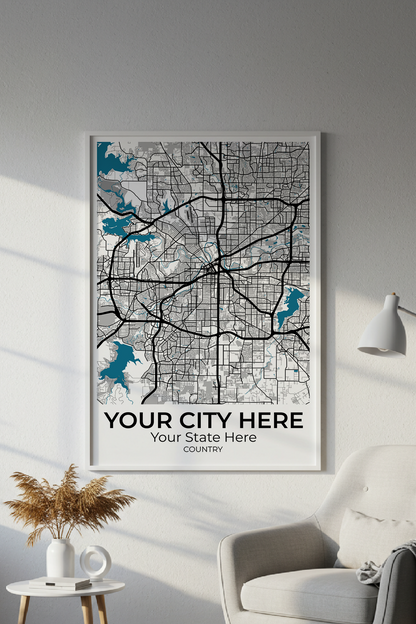 36+	White Framed Art On White Wall Alternatives: Customizable Wall Art Maps - Rochag