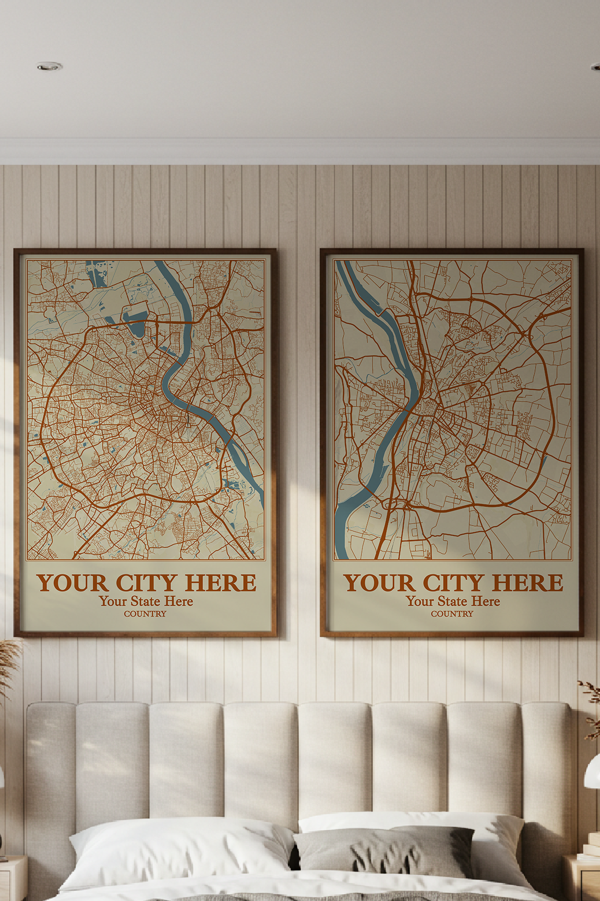 36+	Aesthetic Bedroom Decor Ideas	Combinations: Personalizable Framed Maps - Rochag