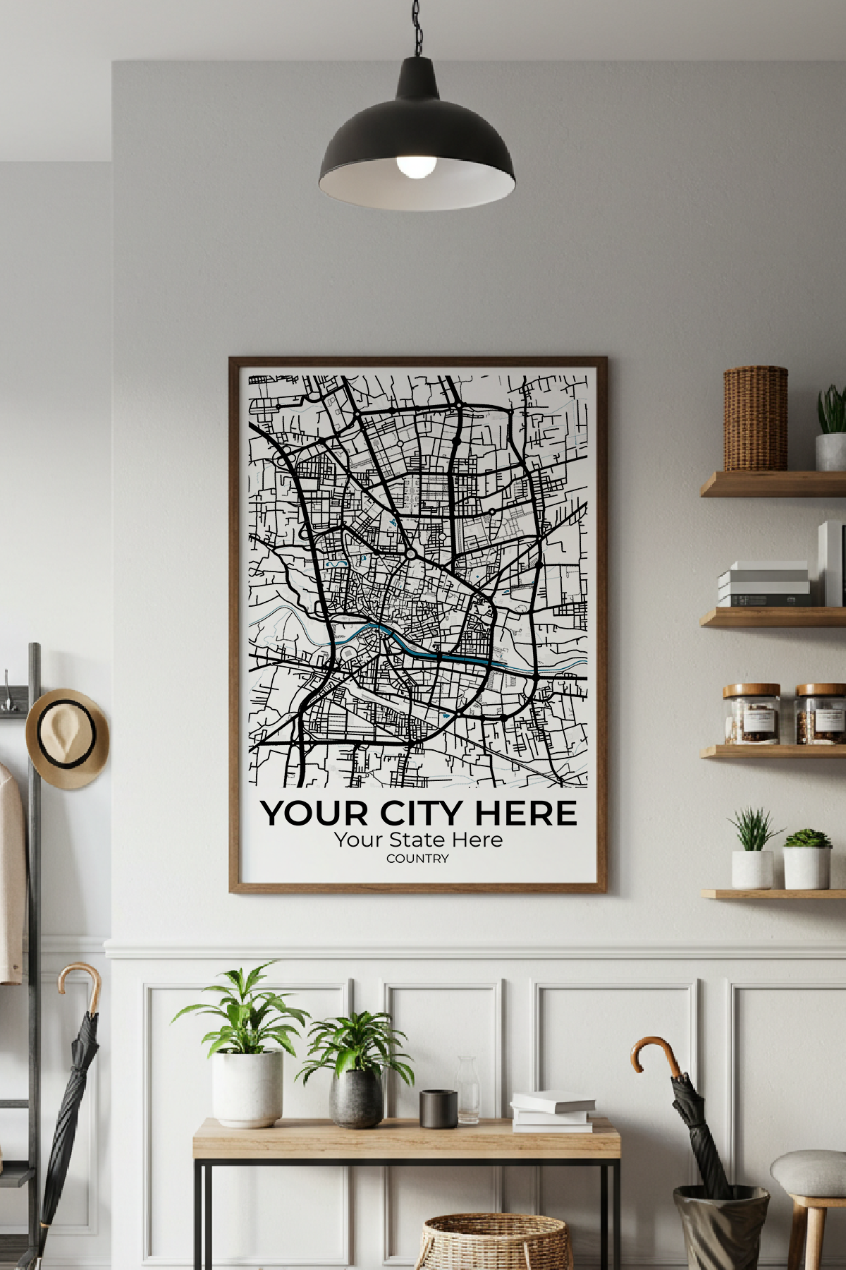 36+	Decoration Aesthetic Minimalist	Combinations: Personalizable Framed Maps - Rochag