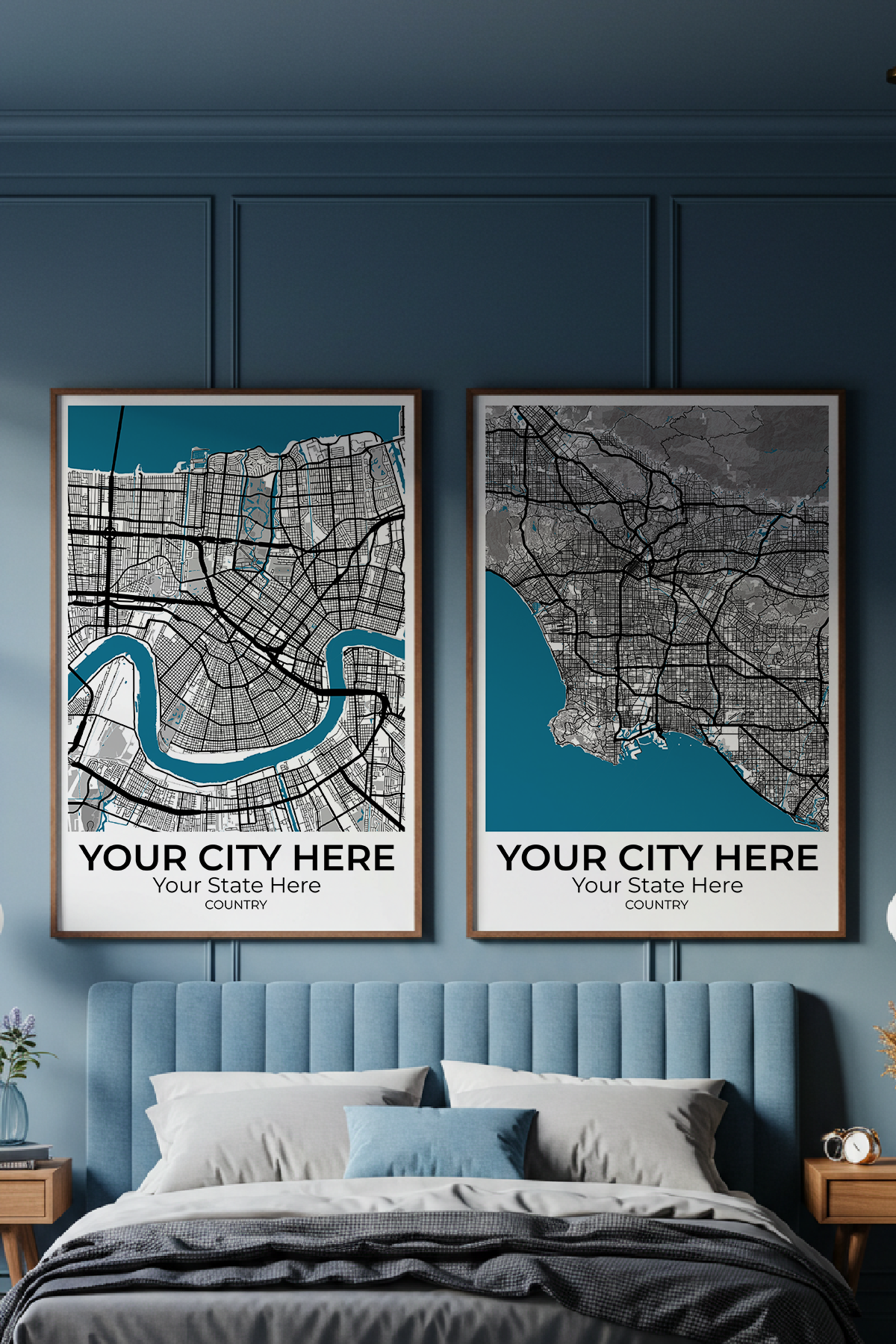 38+	Wall Art Aesthetic Bedroom Possibilities: Custom Wall Decor Maps