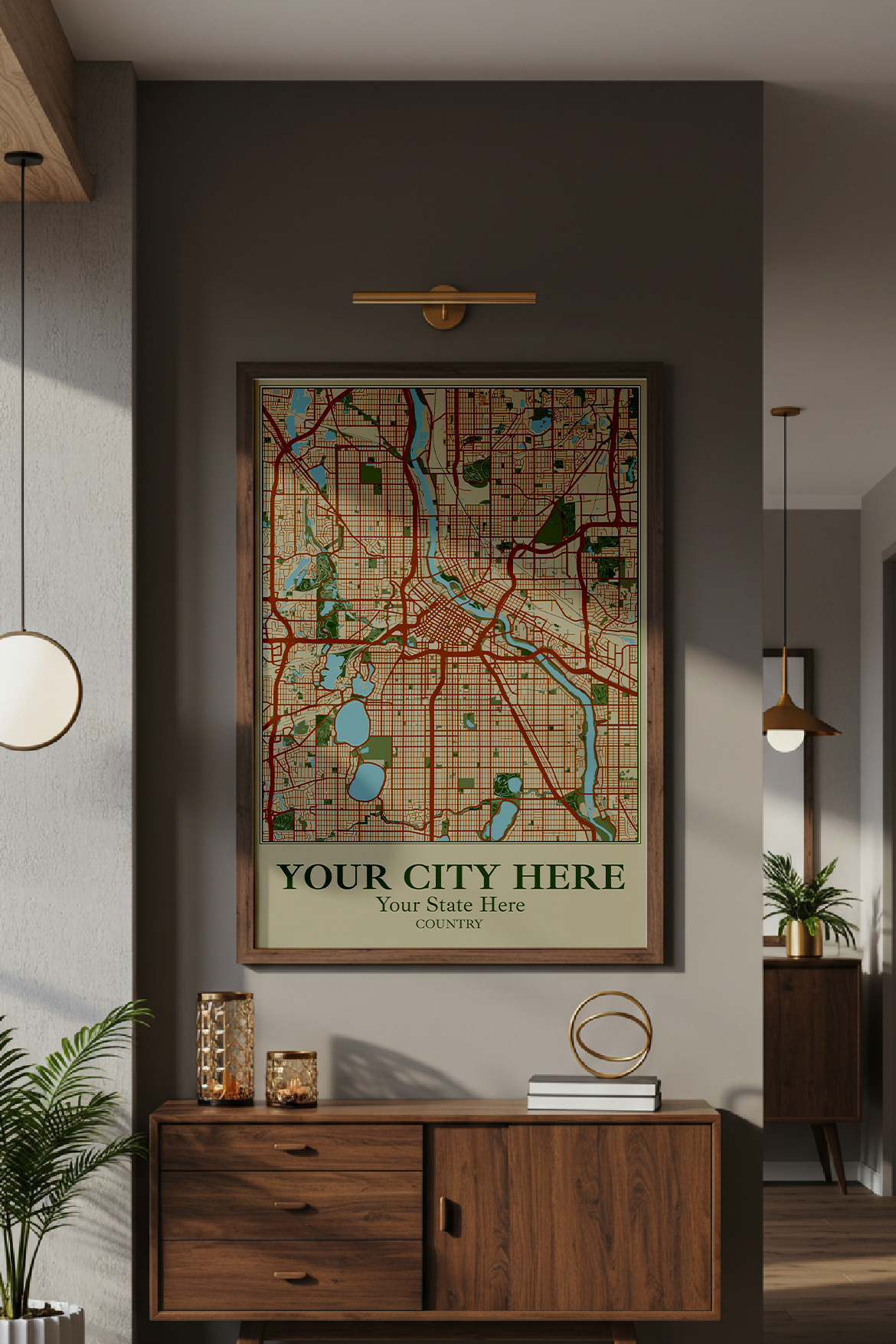 40+	Hall Decoration Design Options: Custom Wall Art Maps