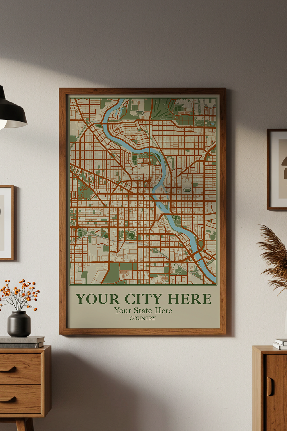 40+	Office Decor At Home	Options: Custom Wall Art Maps