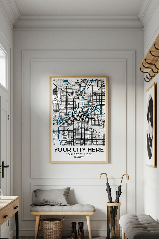 40+	Aesthetic Minimalist Home Decor Ideas Combinations: Personalizable Framed Maps - Rochag