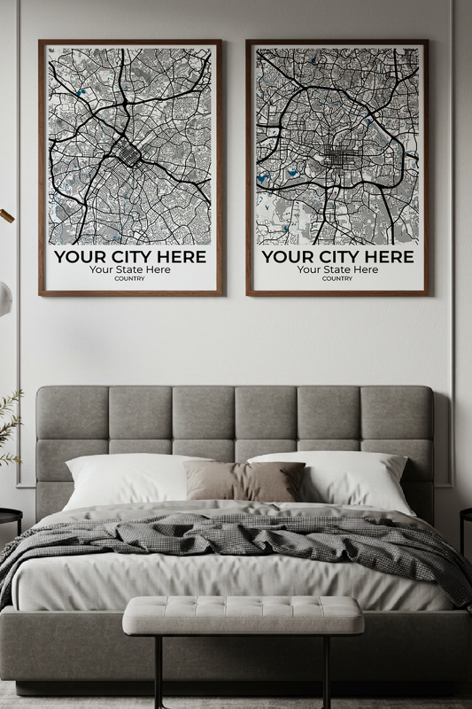 40+	Bedroom Decor Aesthetic Cozy	Combinations: Personalizable Framed Maps - Rochag