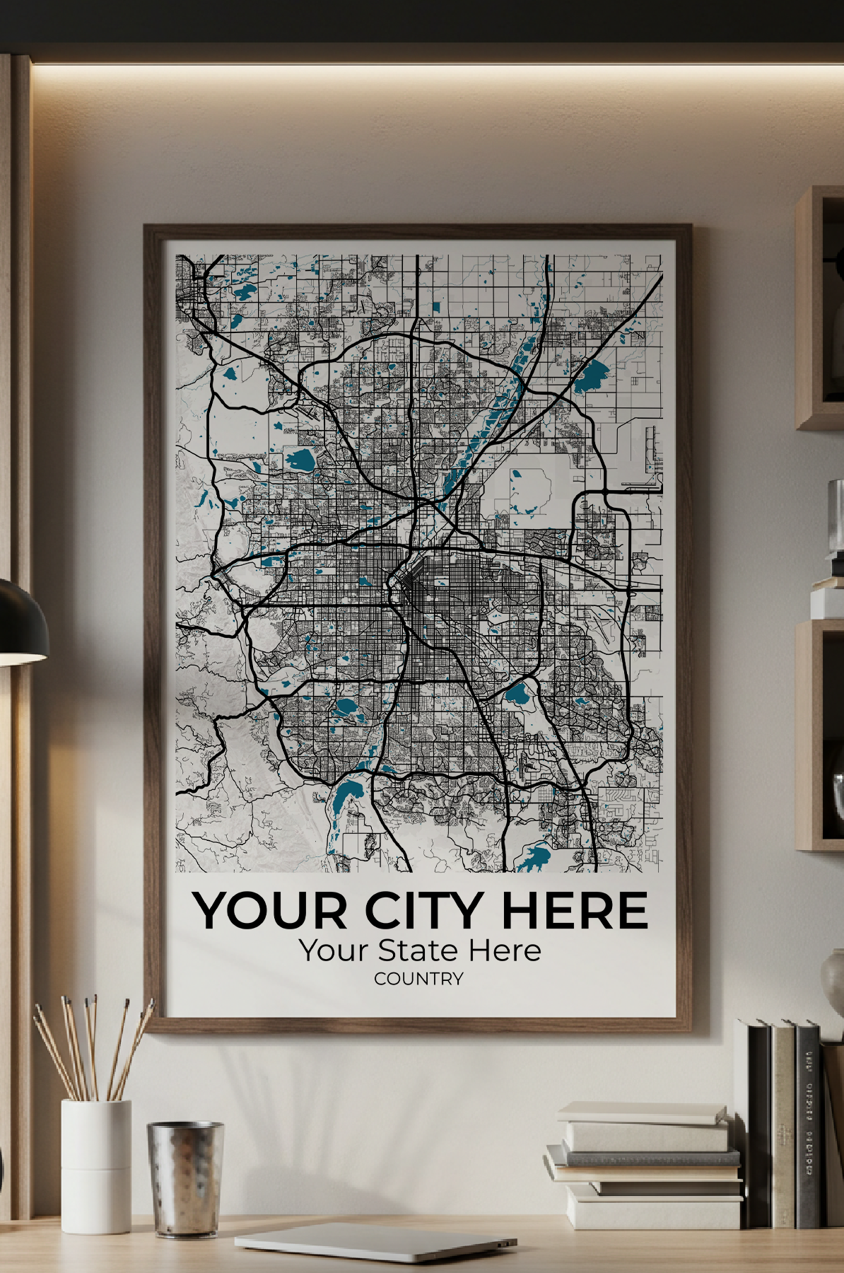 40+	Interior Wall Design Your Home	Combinations: Personalizable Framed Maps - Rochag