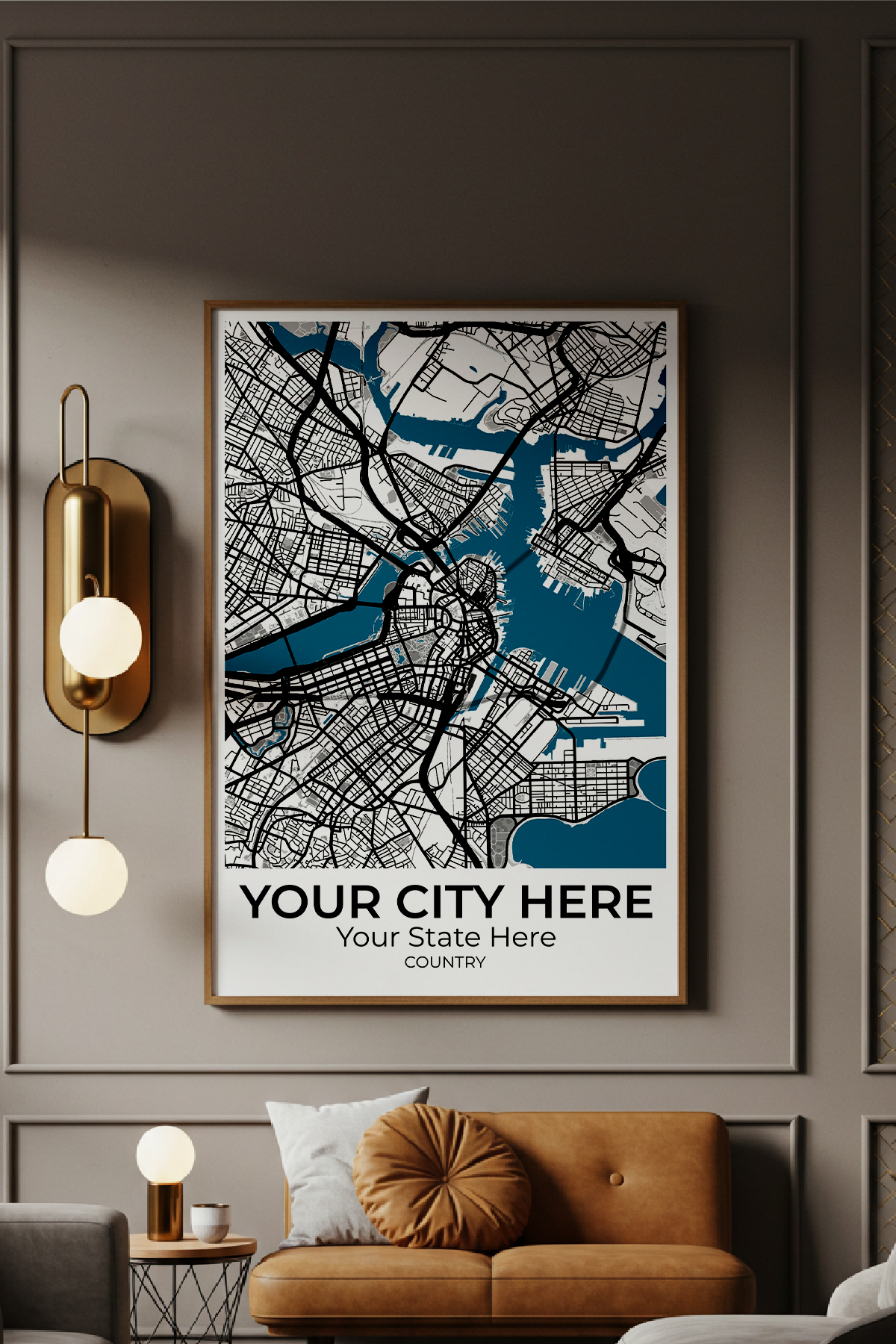 40+	Minimalist Home Decorating Options: Custom Wall Art Maps