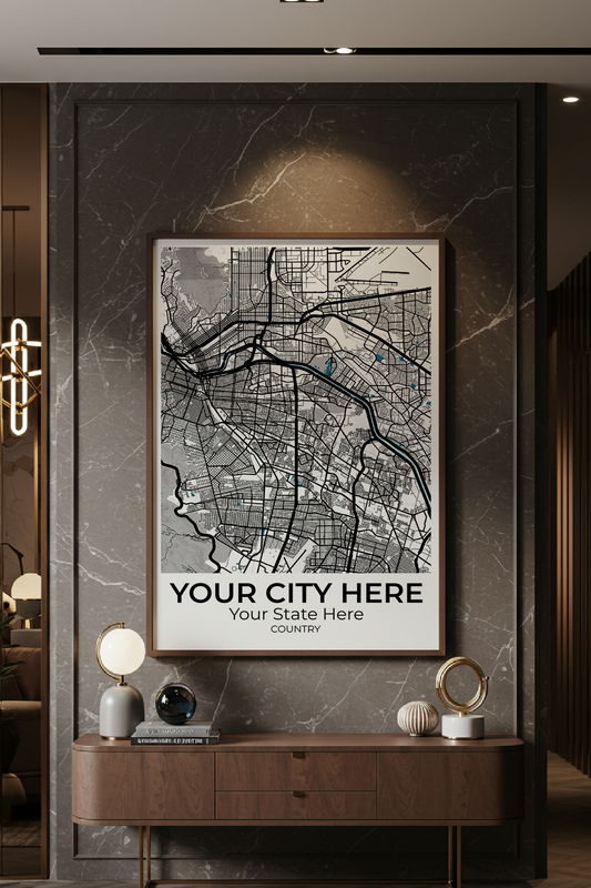 42+	Office Decor Art Configurations: Personalizable Maps Artworks - Rochag