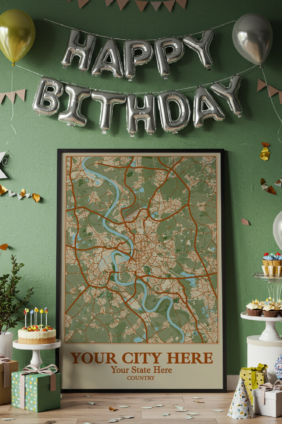 42+	Gift Idea For Dad Configurations: Personalizable Maps Artworks - Rochag