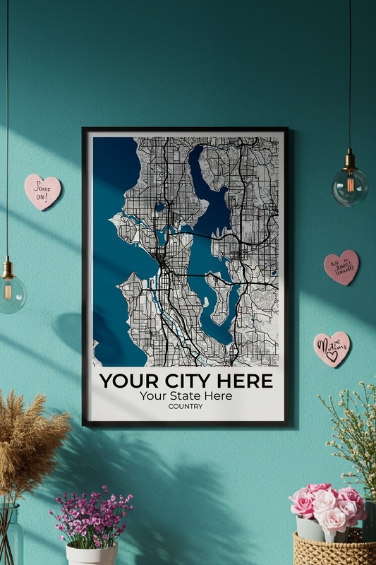 42+	Mothers Day Gift Elegant Configurations: Personalizable Maps Artworks - Rochag