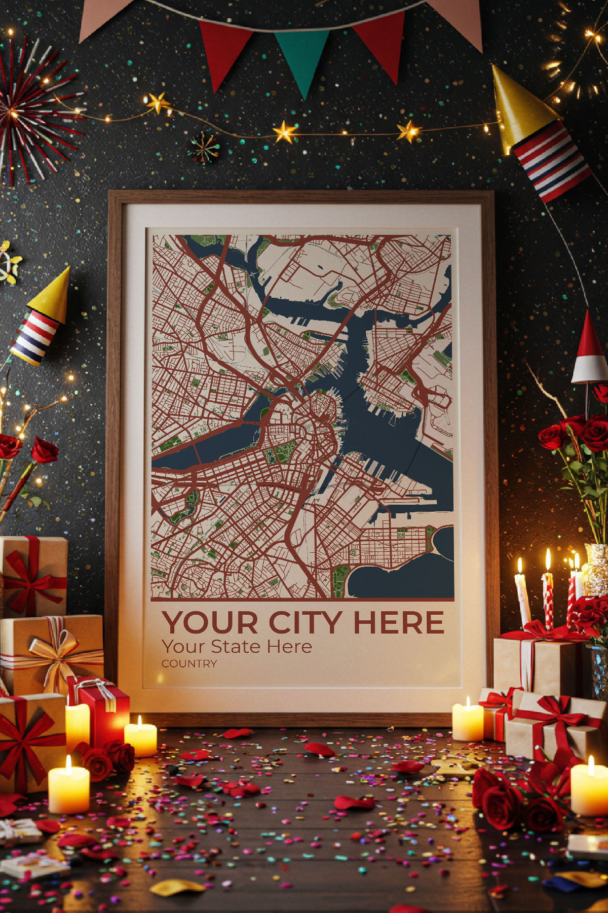 42+	Mother’s Day Gift Idea	Configurations: Personalizable Maps Artworks