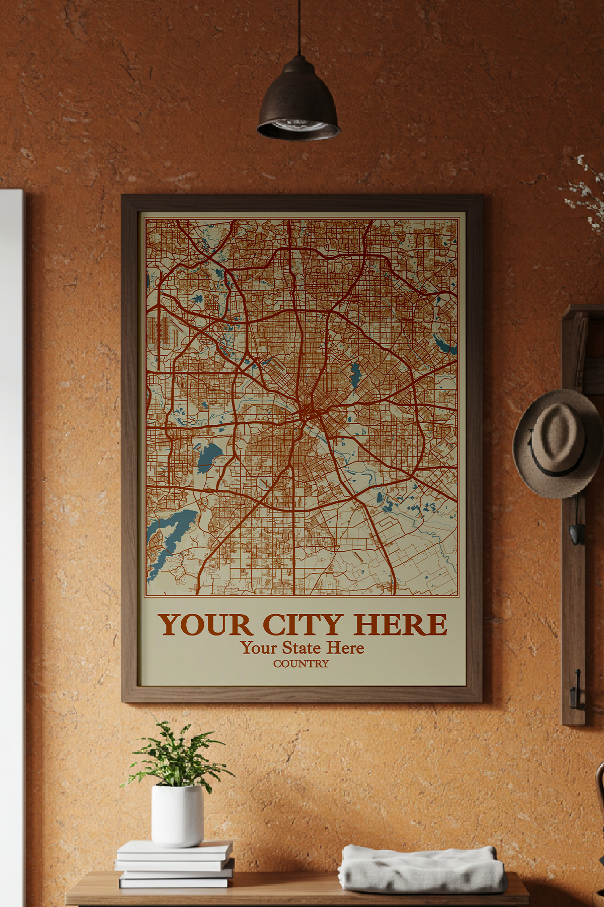 44+	Aesthetic Wall Decoration Combinations: Personalizable Framed Maps - Rochag