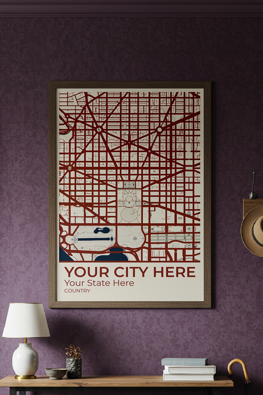 44+	Decorations For Home Easy Combinations: Personalizable Framed Maps - Rochag