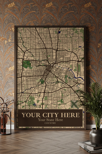 44+	Home Decoration Aesthetic Combinations: Personalizable Framed Maps