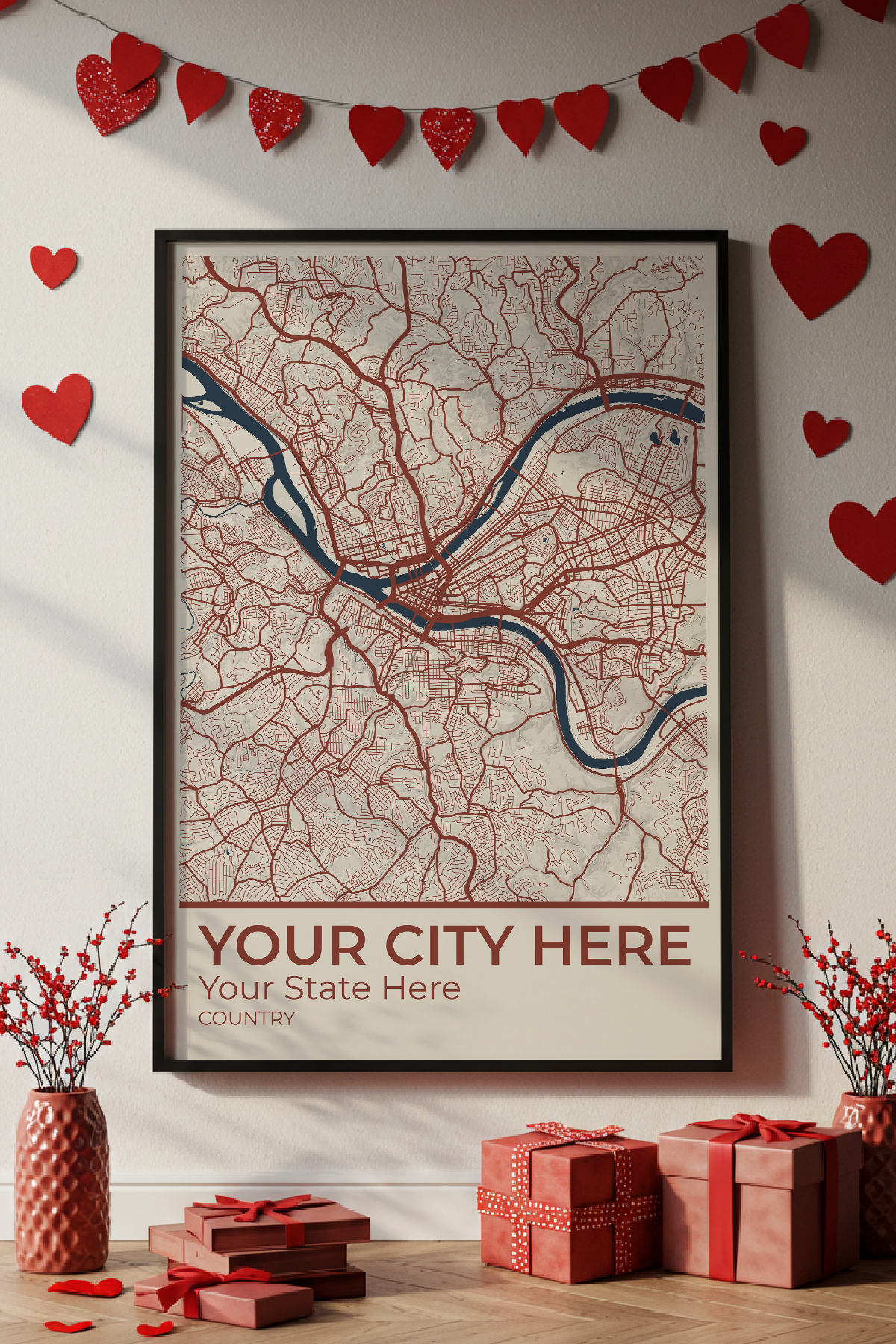 44+	Valentines Gift Ideas For Boyfriend DIY Possibilities: Custom Wall Decor Maps - Rochag