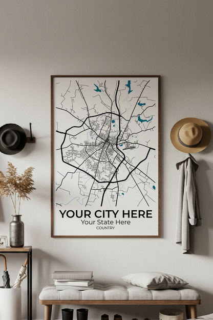 10+	Wall Art Decor Minimalist Configurations: Personalizable Maps Artworks - Rochag