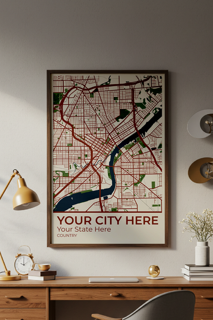 45+	Office Decor Aesthetic Woman	Configurations: Personalizable Maps Artworks