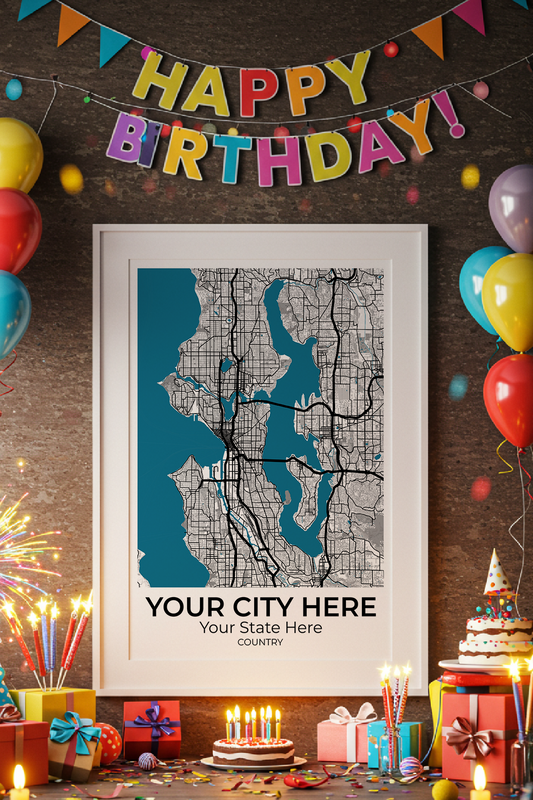 12+	Gift Idea Best Friend Combinations: Personalizable Framed Maps - Rochag