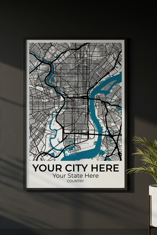 12+	Modern Wall Art Black And White Alternatives: Customizable Wall Art Maps - Rochag