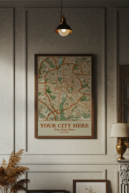 12+	House Decoration Art Combinations: Personalizable Framed Maps