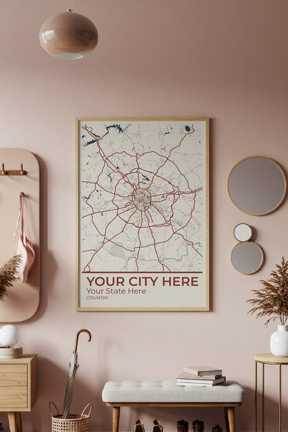 12+	Modern Home Decor Aesthetic	Combinations: Personalizable Framed Maps - Rochag