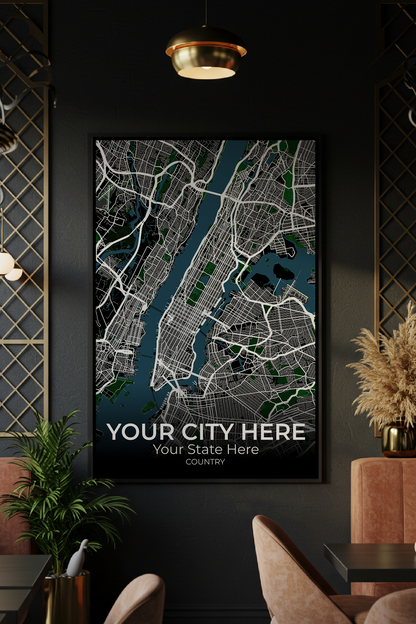 14+	Home Decoration Black Possibilities: Custom Wall Decor Maps