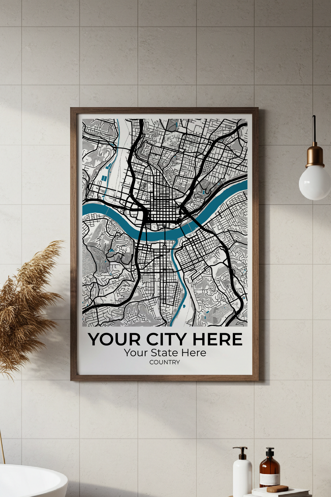 14+	Modern Wall Art Bathroom Ideas: Customizable Wall Decor Maps - Rochag