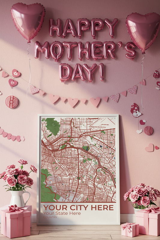 14+	Mother’s Day Frame Configurations: Personalizable Maps Artworks