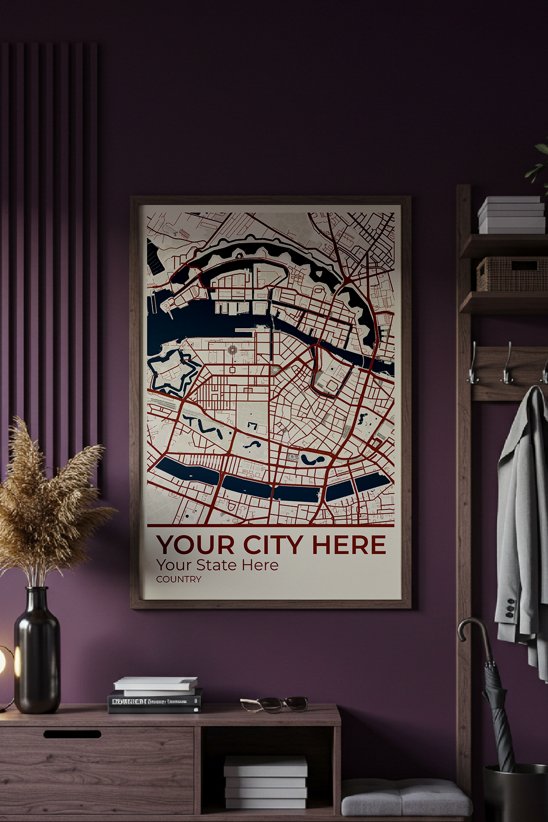 14+	Contemporary Art Deco Ideas: Customizable Wall Decor Maps - Rochag