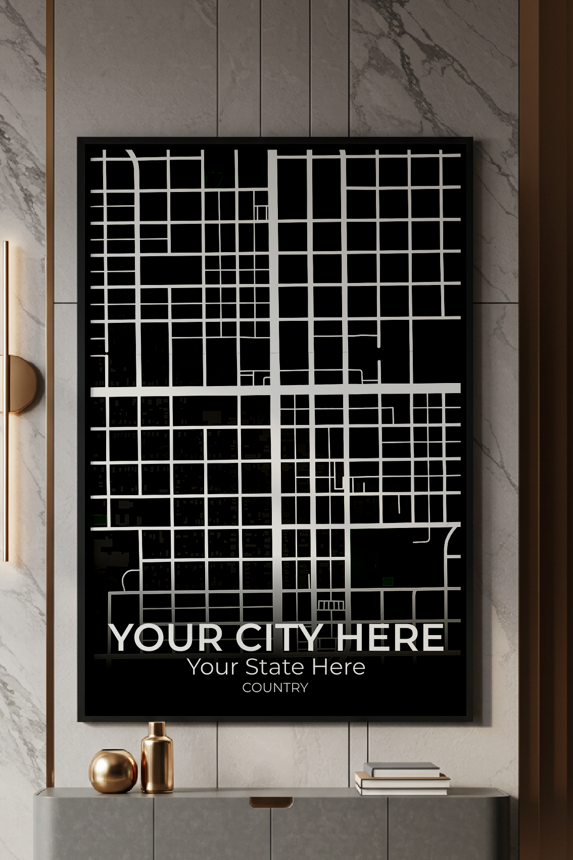 16+	Big Contemporary Wall Art	Combinations: Personalizable Framed Maps