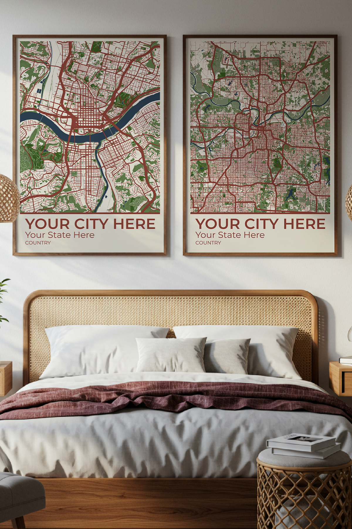 16+	Home Decor Bedroom Cozy Options: Custom Wall Art Maps