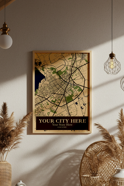 16+	Home Decoration Boho Combinations: Personalizable Framed Maps - Rochag