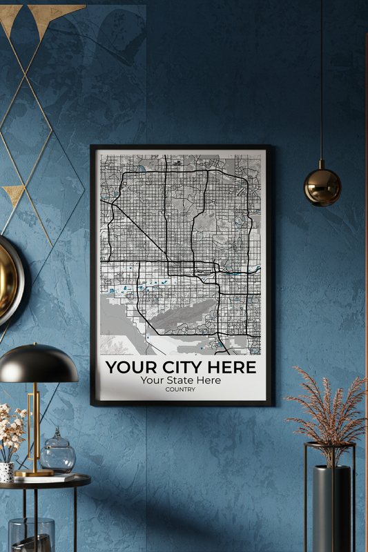 36+ Office Vibes Aesthetic Blue: Personalizable Framed Maps