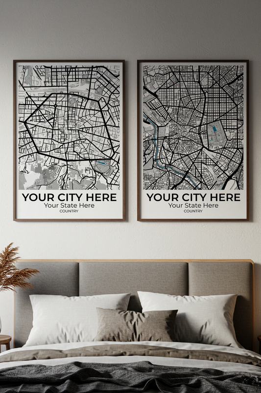 16+	Bedroom Decor Aesthetic Minimalist	Options: Custom Wall Art Maps - Rochag