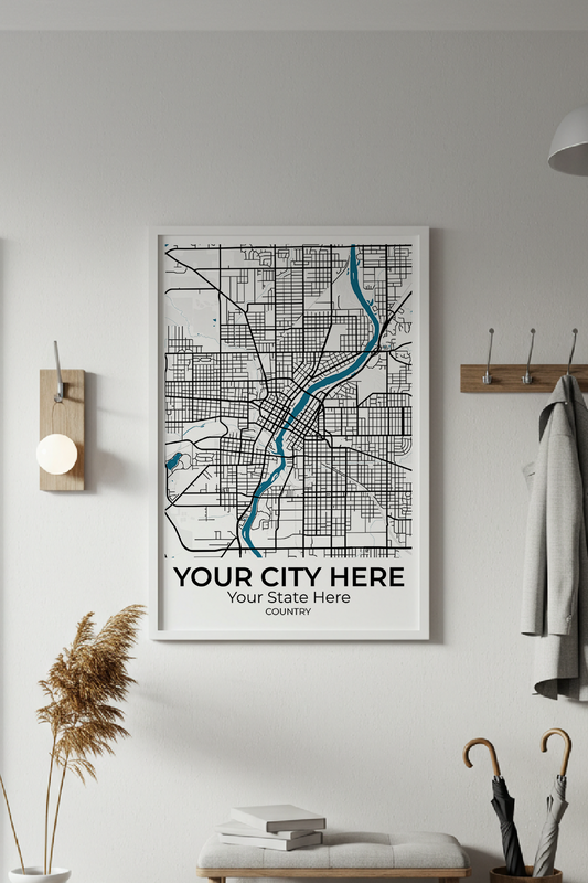 16+	Minimalist Apartment Aesthetic	Combinations: Personalizable Framed Maps - Rochag