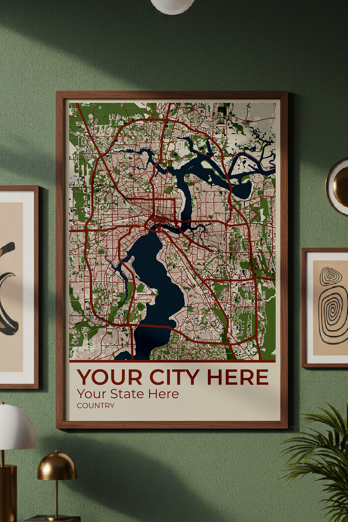 16+	Modern Home Decoration Combinations: Personalizable Framed Maps - Rochag