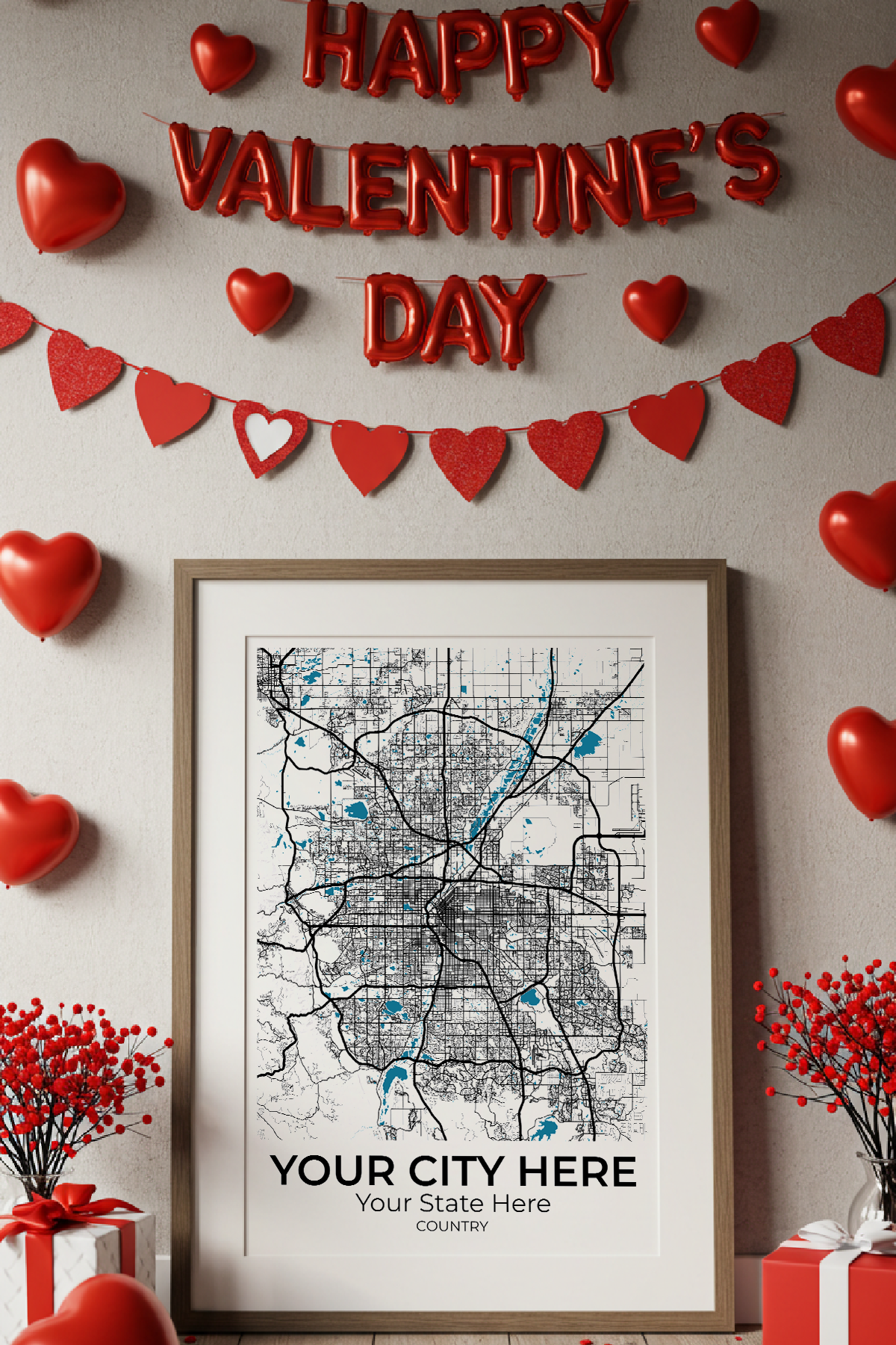 16+	Valentines Gift For Boyfriend Romantic Possibilities: Custom Wall Decor Maps - Rochag