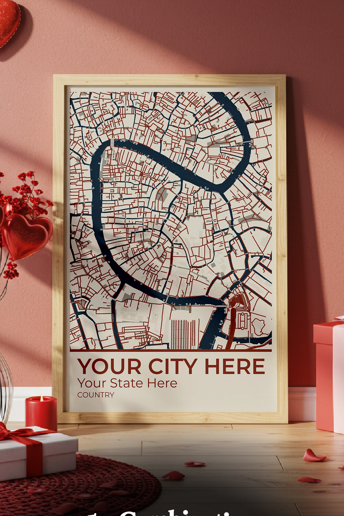 16+	Valentines Gift Ideas For Husband	Combinations: Personalizable Framed Maps - Rochag