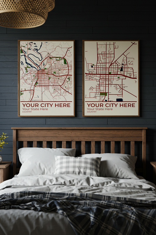 36+ Bedroom Setup: Personalizable Framed Maps