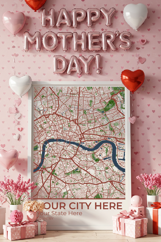 18+	Mothers Day Gift Ideas DIY	Configurations: Personalizable Maps Artworks