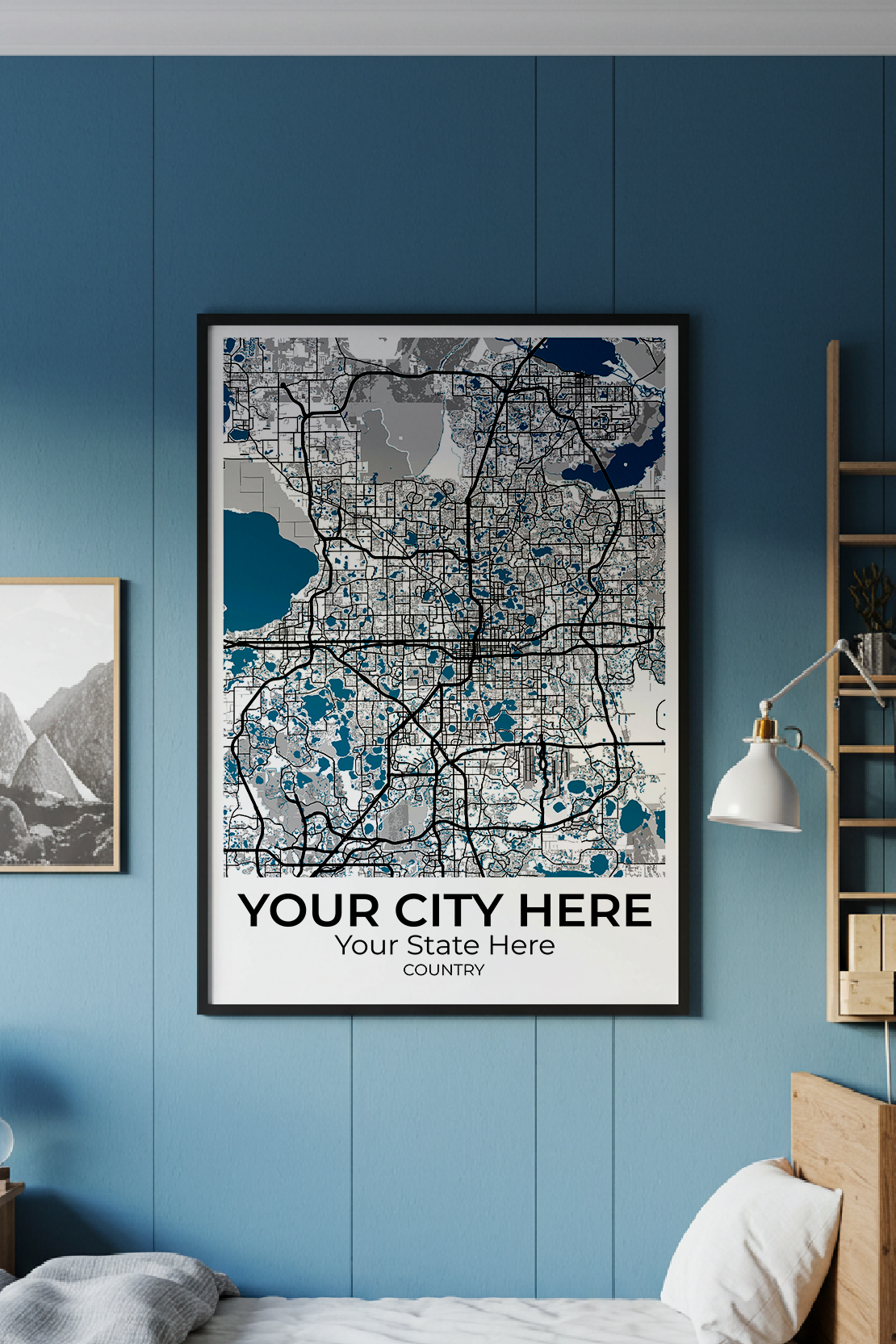 20+	Boy Dormitory Room Combinations: Personalizable Framed Maps