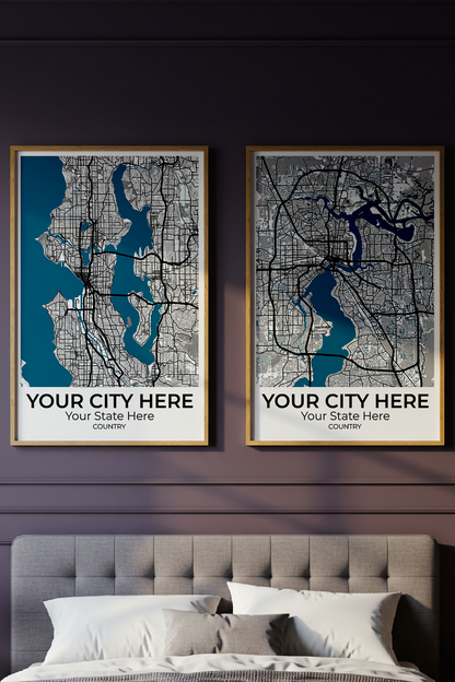 20+	Modern Wall Art Bedroom Room Decor Alternatives: Customizable Wall Art Maps